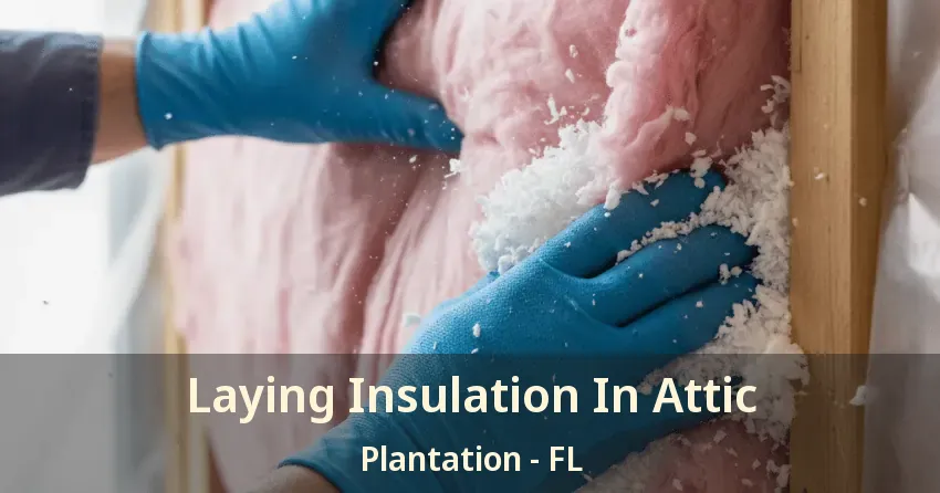 Laying Insulation In Attic Plantation - FL